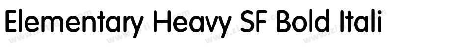 Elementary Heavy SF Bold Italic字体转换